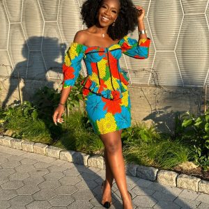 Ola Ankara African Print Corset Skirt Set