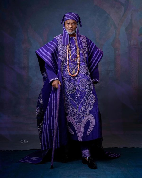 Shop Aesthetic Purple With Regal Embroidery Details Agbada - Deji & Kola