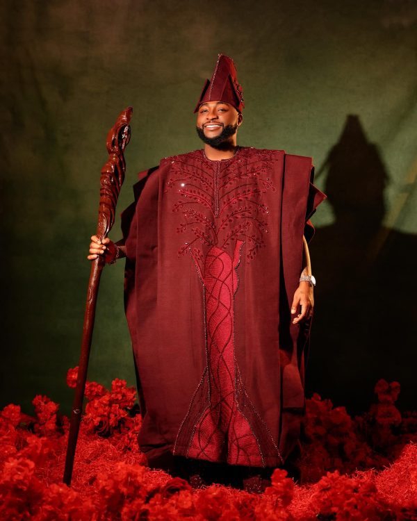 Shop Burgundy Embroidery Traditional African Agbada - Deji & Kola